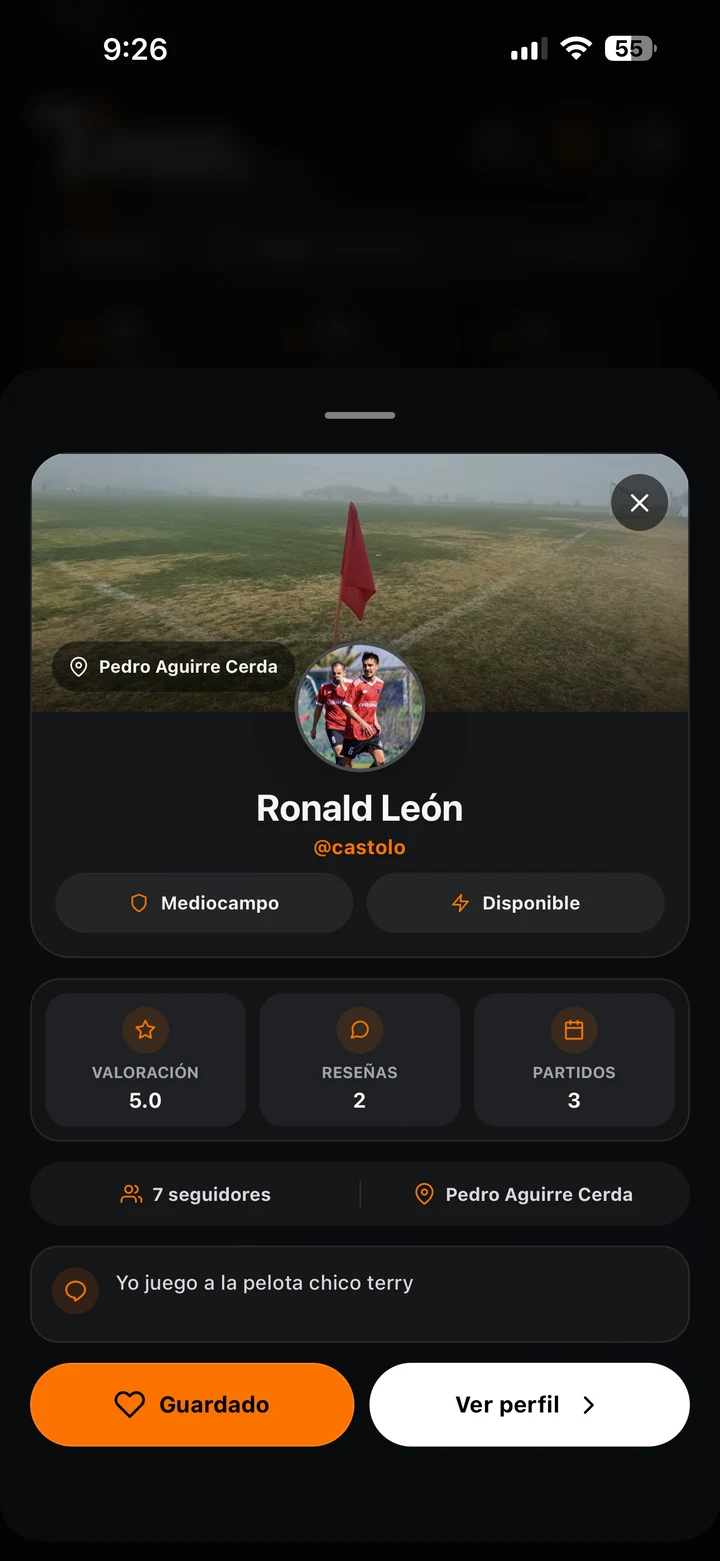 Ficha pública de jugador disponible